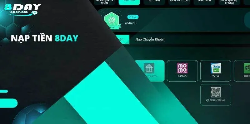 Nạp Tiền 8day Hướng dẫn quy trình Nạp tiền 8day đầy đủ